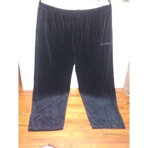Vintage Damani Dada 90s Track pants Mens 6X Big tall black Velour Drawstring Y2K